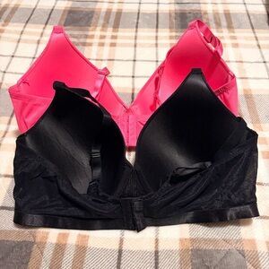Steve Madden Black and Pink Bra Duo